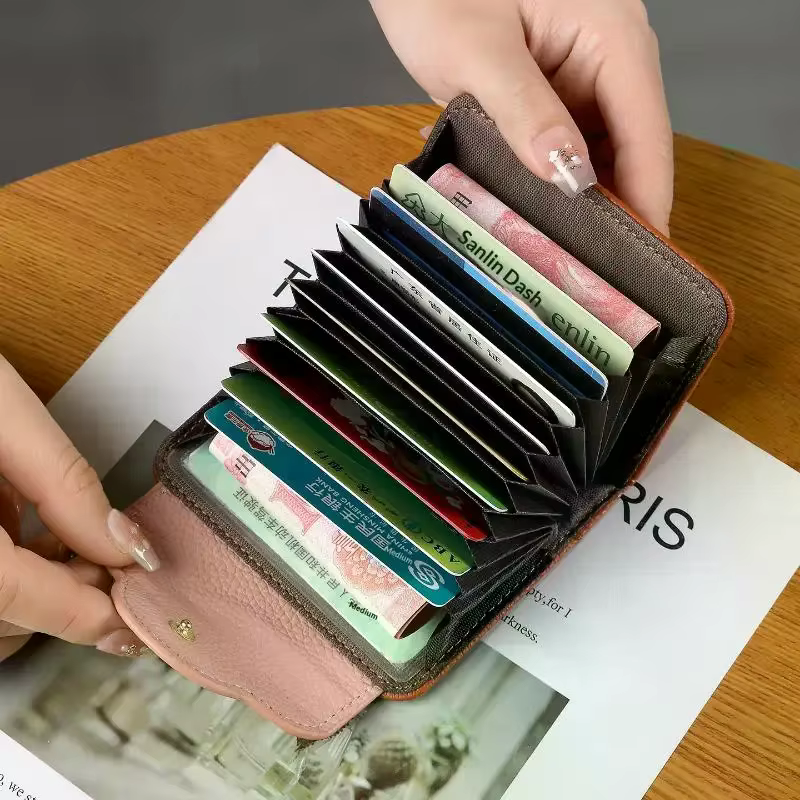 Portefeuille portable en cuir motif éléphant de dessin animé pour femme