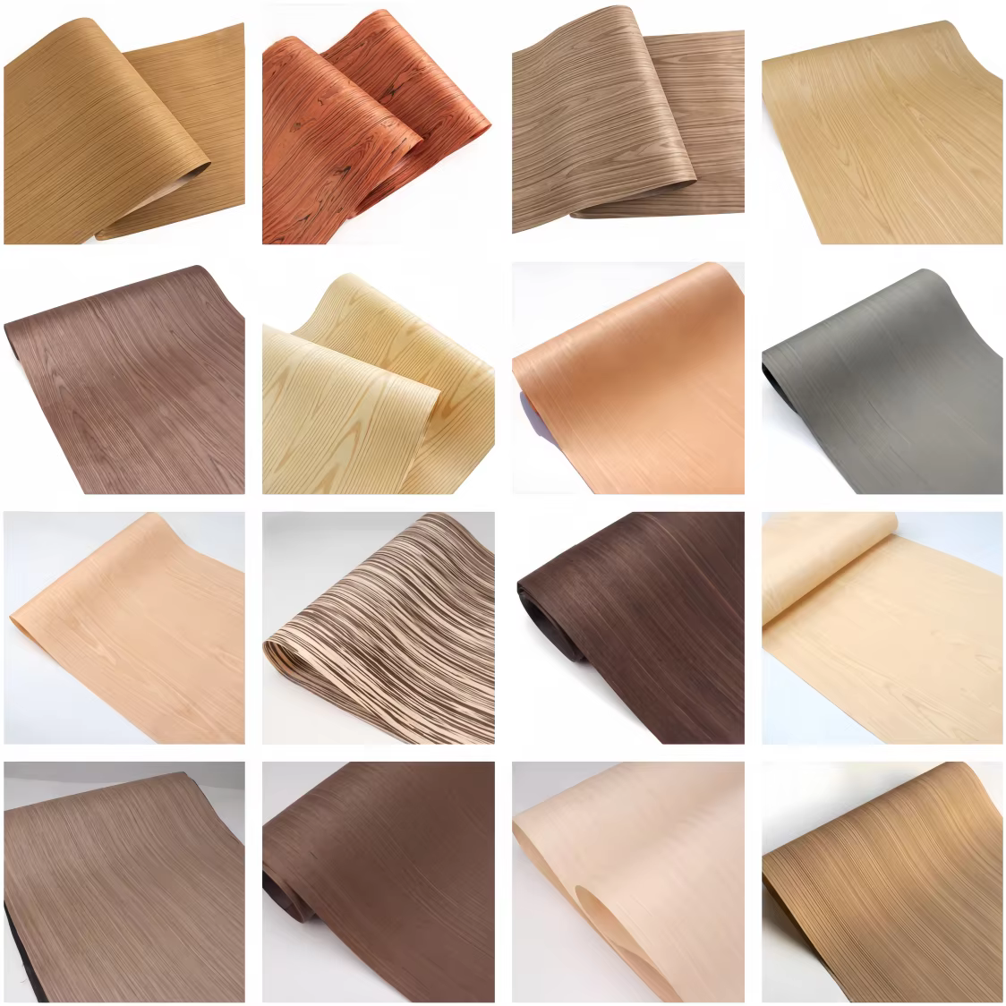 Placages pour portes en bois, chêne blanc et noir, L:2.5 mètres, largeur: 58cm, T:0.2mm