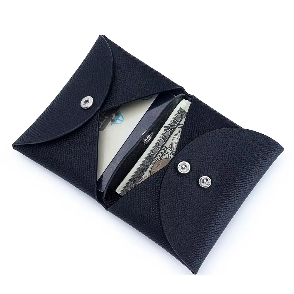 Mini porte-monnaie en cuir véritable