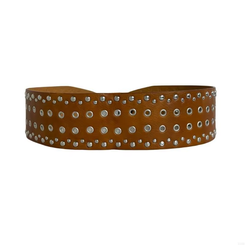 Ceinture élégante cloutée ajourée pour femmes