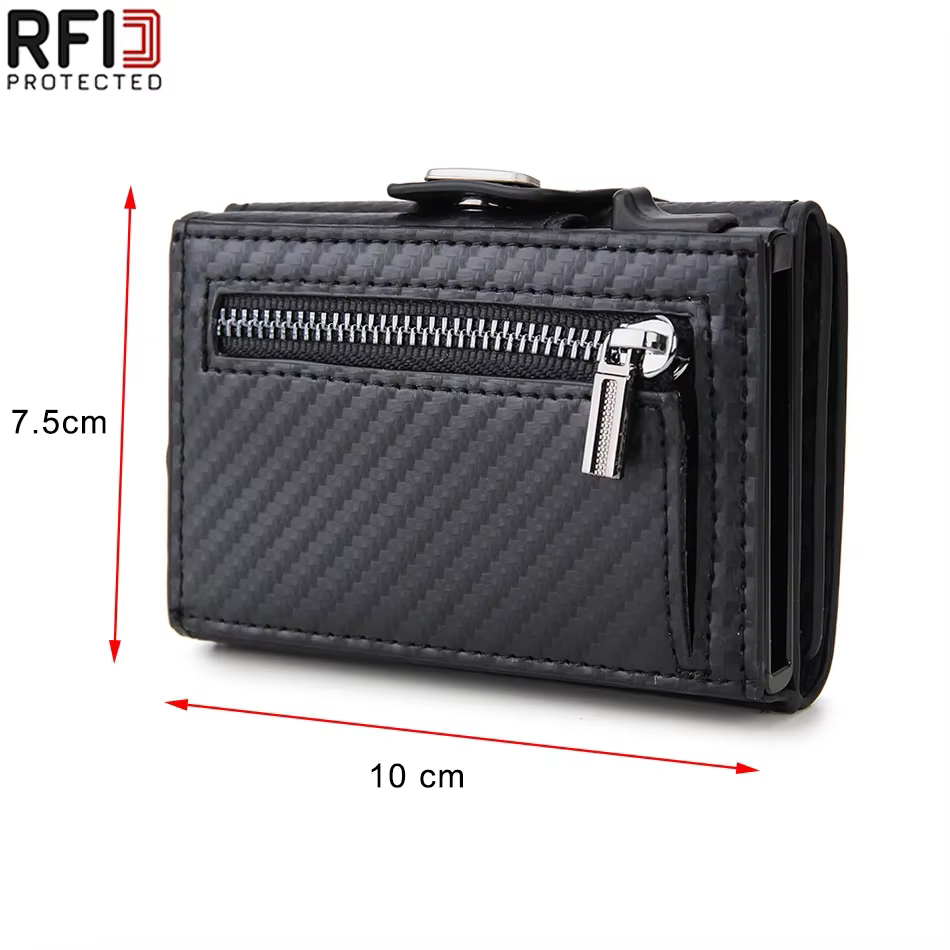 DIENQI — Porte-cartes en fibre de carbone pour les hommes