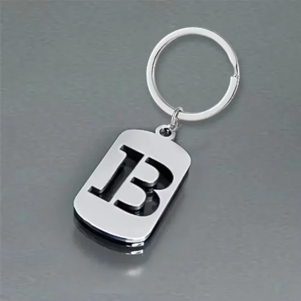 Porte-clés anneau bijoux de fête cadeau Cool A-Z lettres