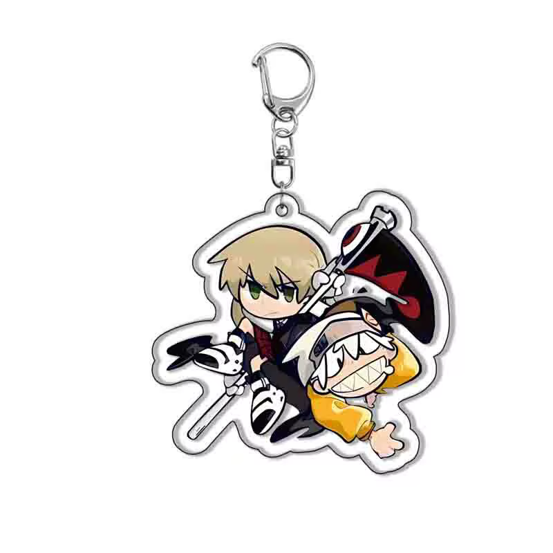 Porte-clés de collection personnage d'anime Soul Eater Tsubaki Nakatsukasa, cadeau créatif de dessin animé, accessoire décoratif pour clés Kingring