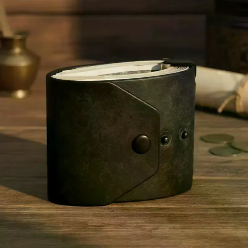 Portefeuille en cuir PU / Porte-monnaie — Porte-billets à accès rapide — Clip organisateur