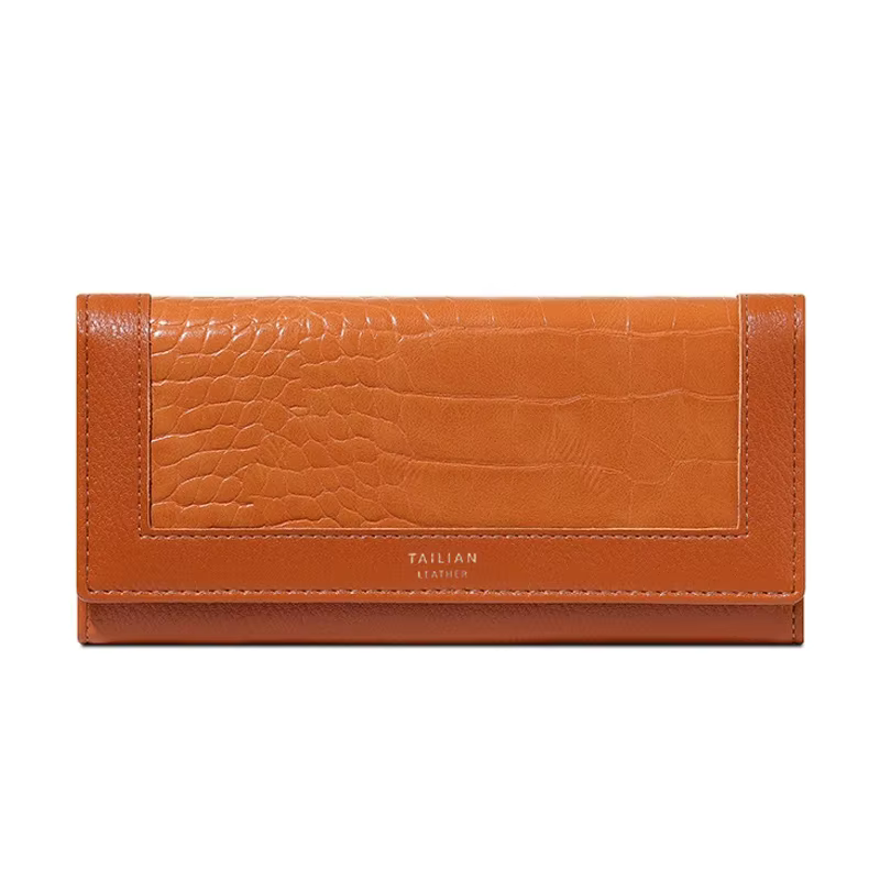 Femmes portefeuille motif Crocodile mode PU cuir porte-carte de crédit fermeture éclair porte-monnaie femme pochette sac d'argent