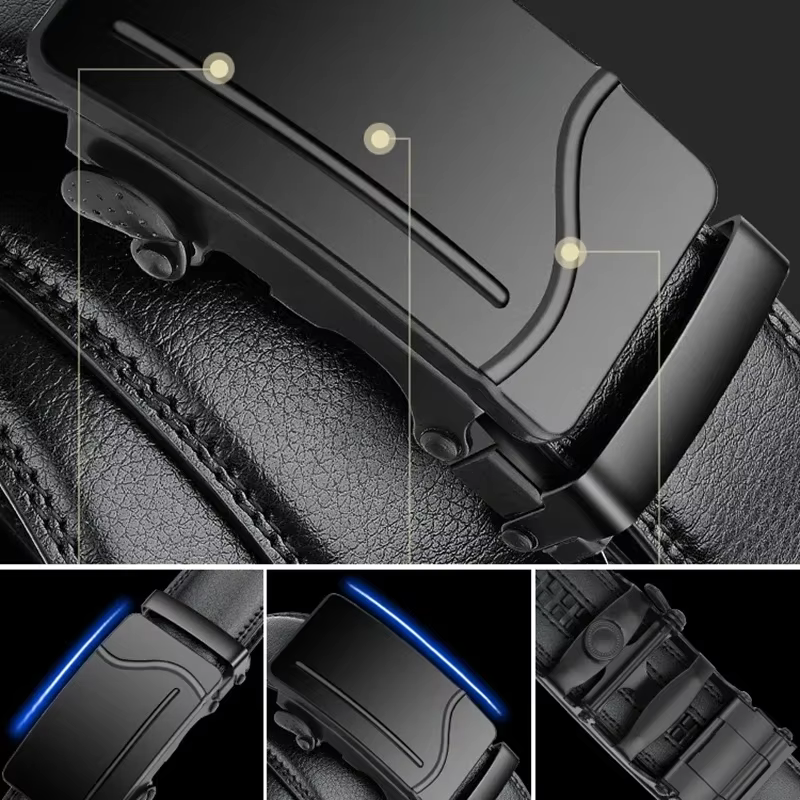 Ceinture unisexe en cuir PU pour homme et femme