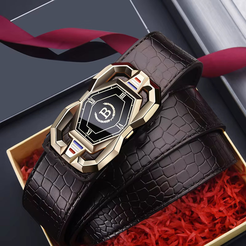 Ceinture à motif Crocodile pour hommes