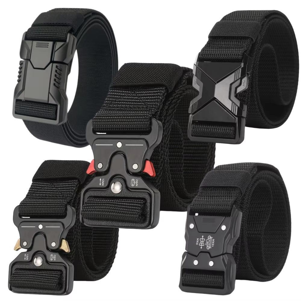 Ceintures de taille tactiques pour hommes, plusieurs Styles, ceinture à boucle en Nylon tressé, légère et respirante, pour les déplacements quotidiens, nouvelle collection