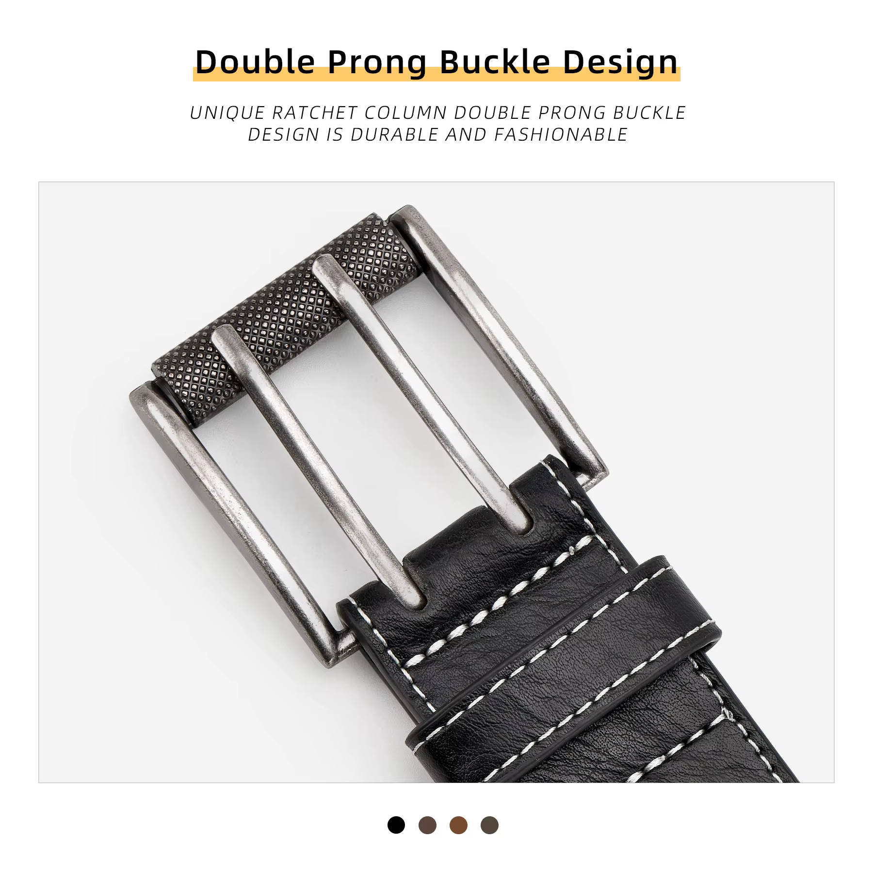 Ceinture classique à Double broche pour hommes