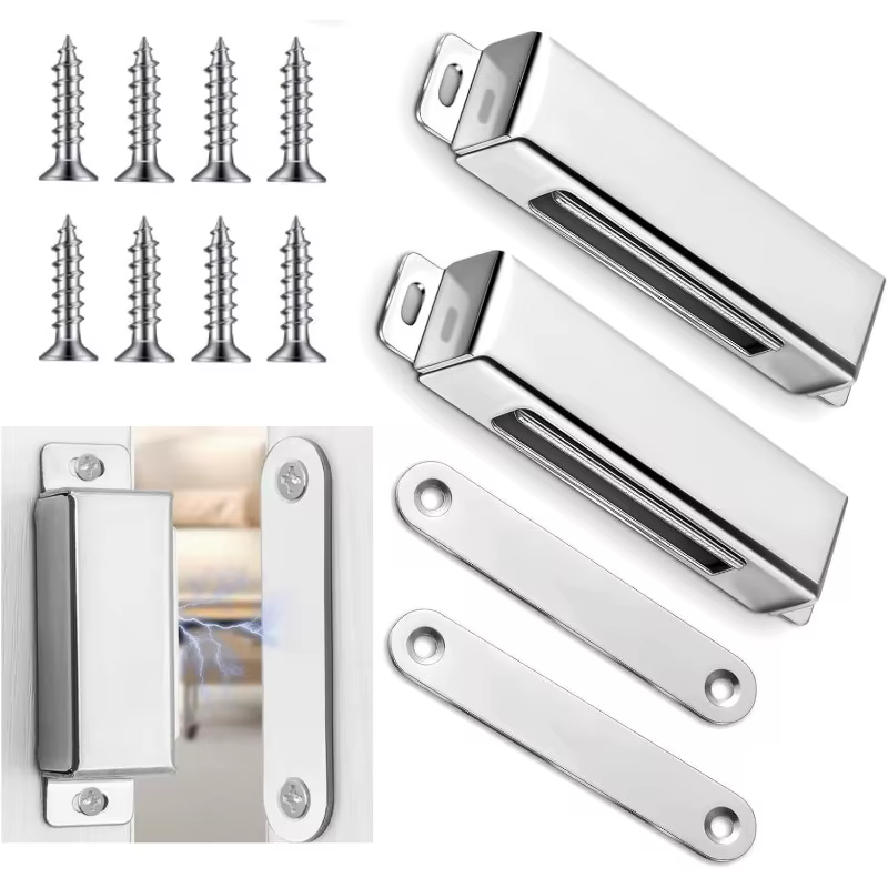 Loquet magnétique pour porte, serrure d'armoire robuste, loquet de cuisine avec vis, quincaillerie pour meubles