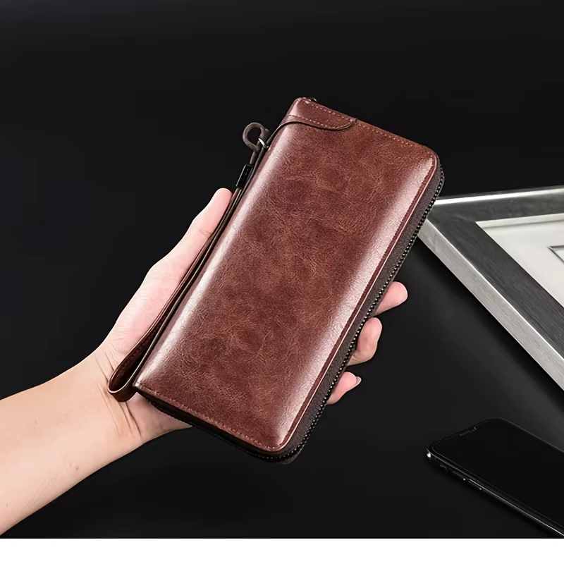 Portefeuille Long à fermeture éclair pour hommes