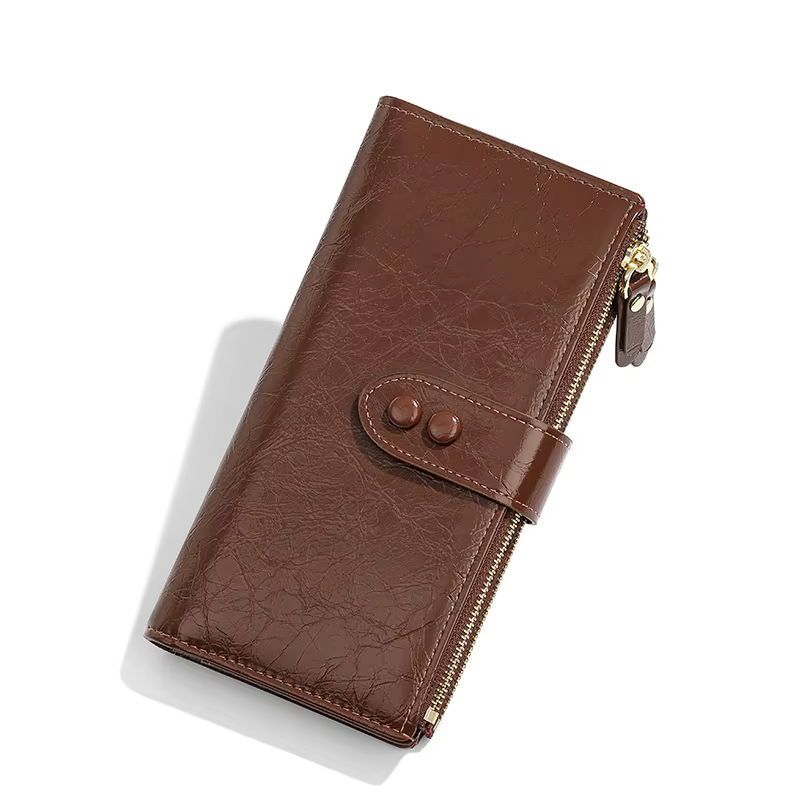 Long porte-carte femmes portefeuille 2025 nouveau sac à main en cuir PU à la mode dames porte-monnaie