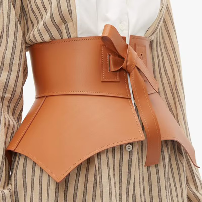 Ceinture large à lacets pour femmes