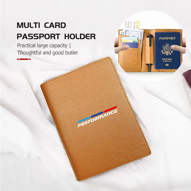 Portefeuille de voiture multifonctionnel en cuir, porte-permis de conduire, porte-cartes d'identité et de passeport pour BMW X1 X3 X4 X5 X7 G20 G38 F20 F39 F48 E46 E60