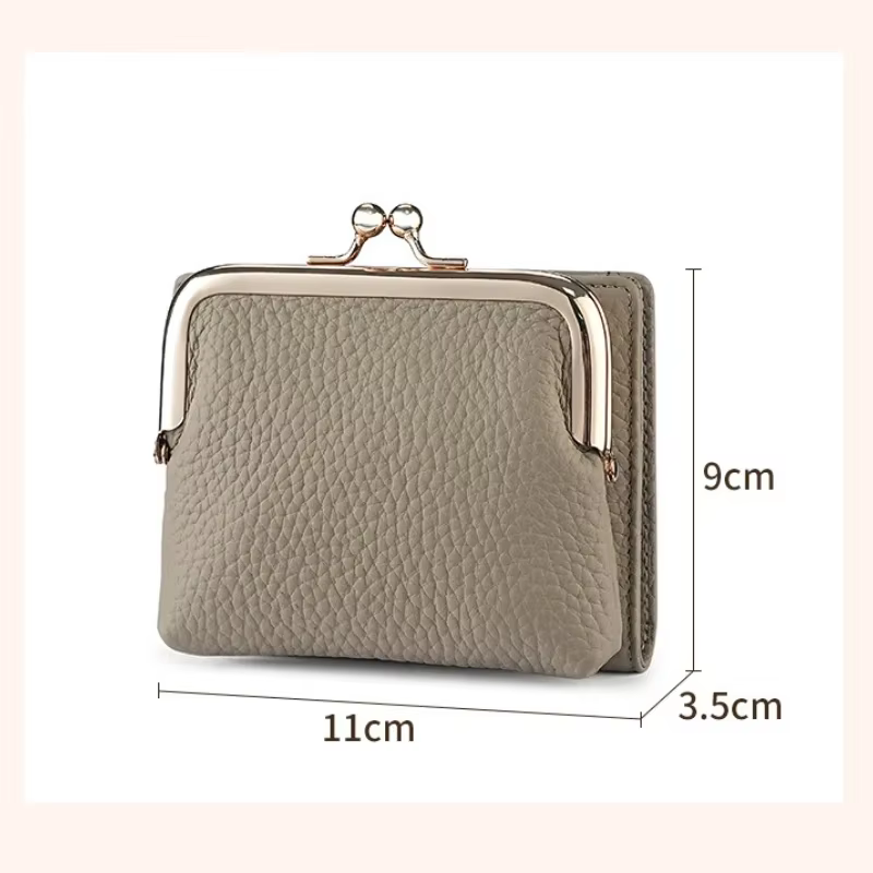 Portefeuille en cuir véritable pour femme