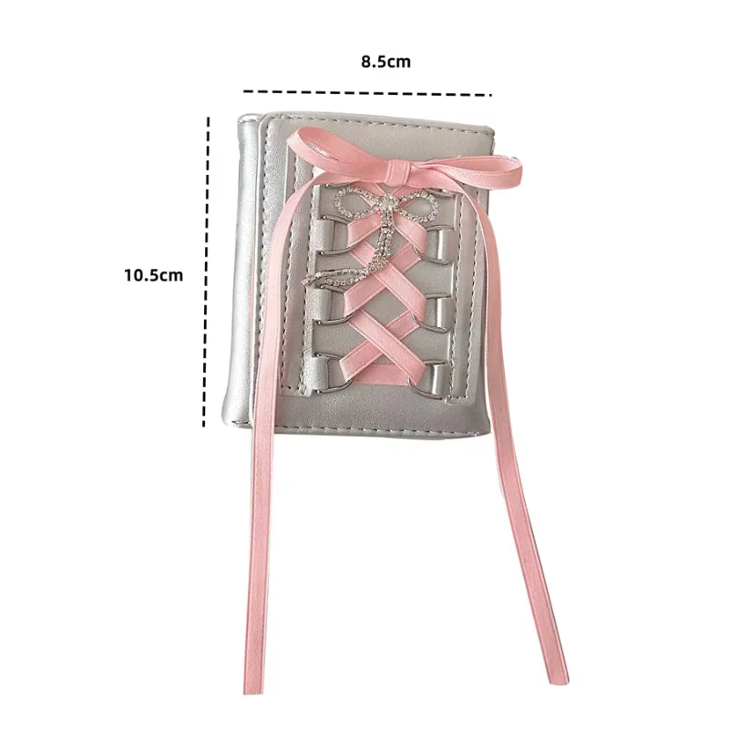 Argent doux portefeuilles pour femmes Y2k à sangle concepteur Original mode court porte-monnaie Style coréen décontracté nouveau mignon portefeuille sac à main