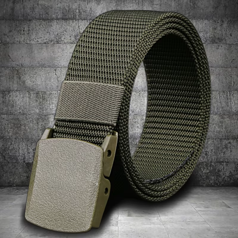 Ceinture pour hommes décontracté léger respirant tactique extérieur boucle automatique entraînement militaire contrôle