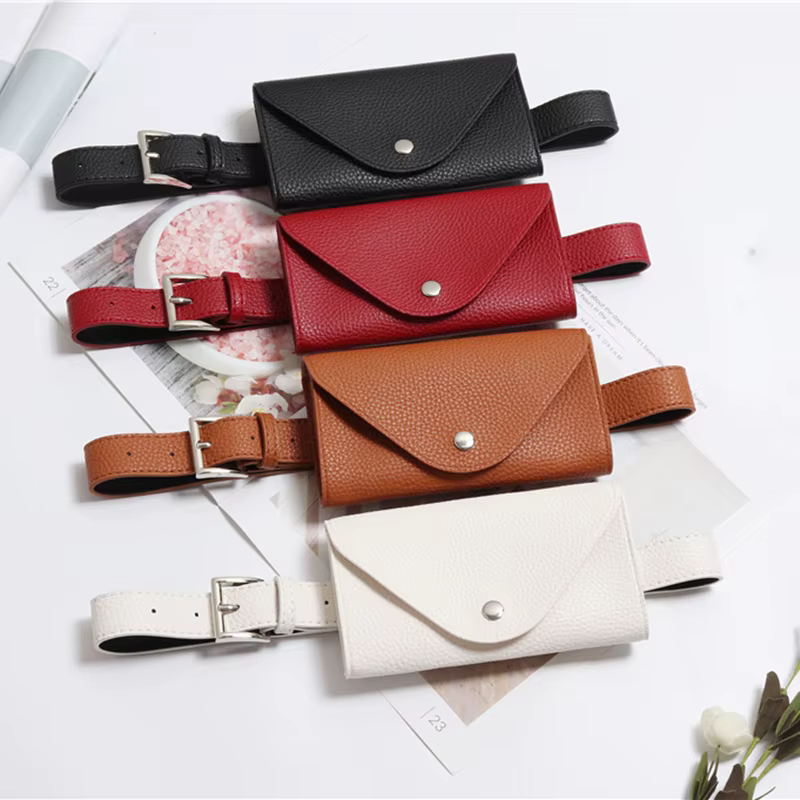 Sac banane en cuir PU vintage pour femme