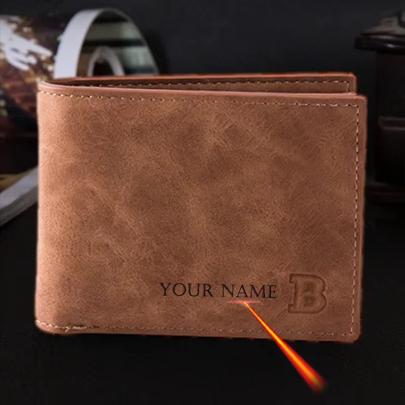 Portefeuille Personnalisé avec Noms pour Homme, Accessoire de Styliste