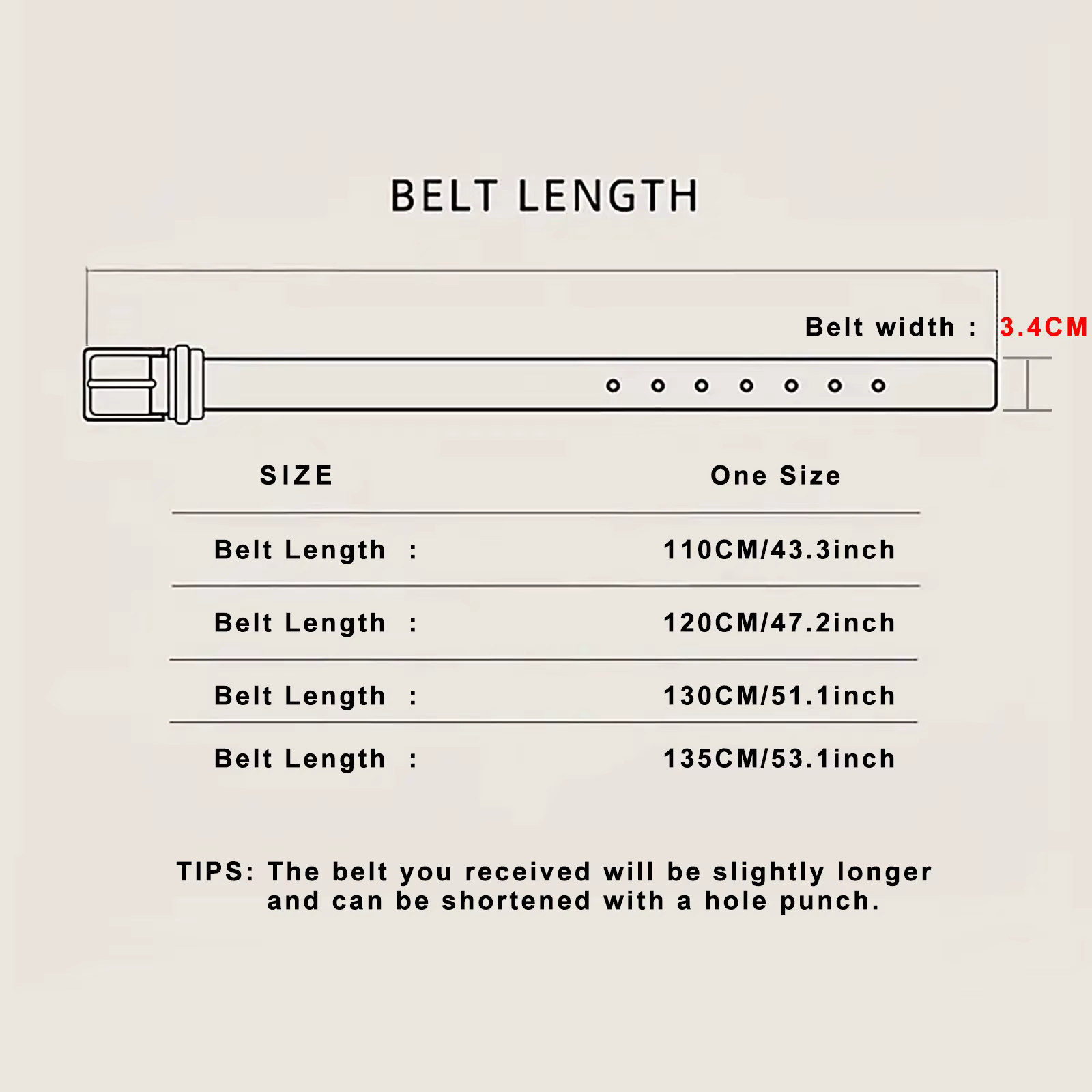 Ceinture en cuir véritable pour homme