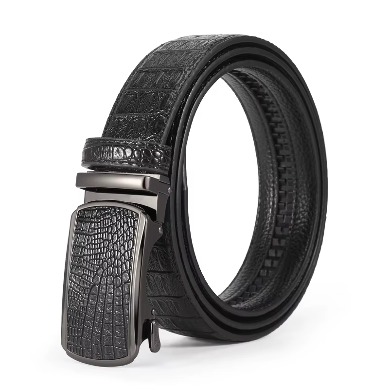 Ceinture d'affaires à boucle carrée pour hommes