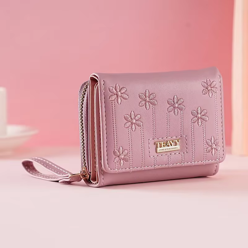 Petit portefeuille en cuir PU pour femme
