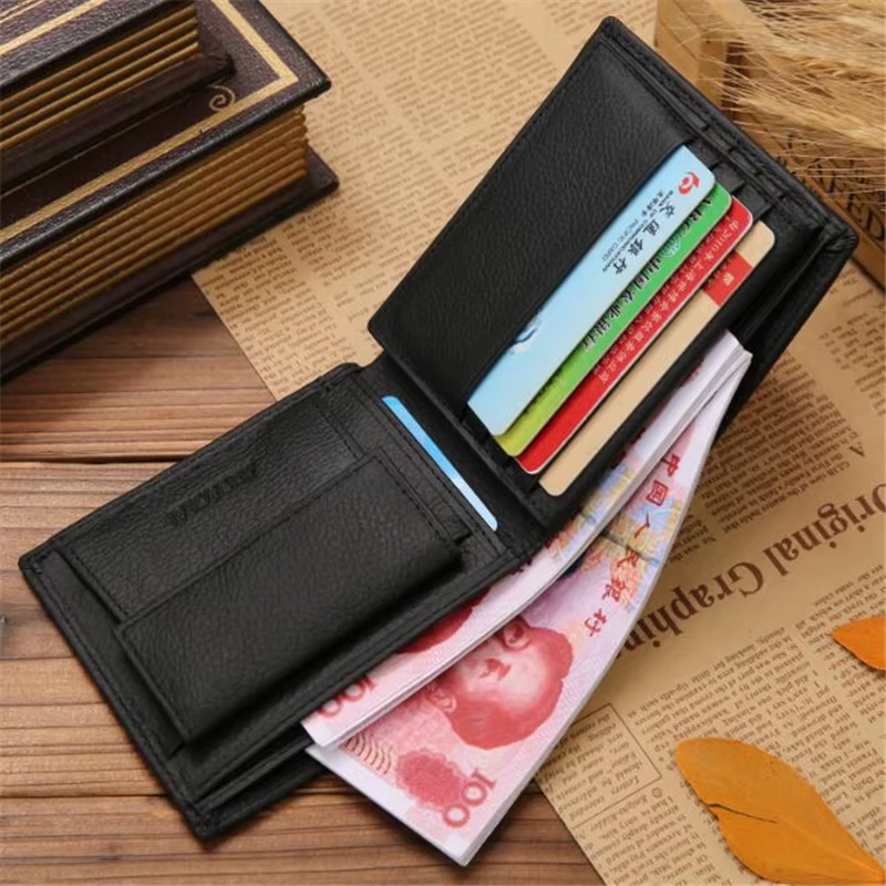 Portefeuille de luxe pour hommes en cuir véritable