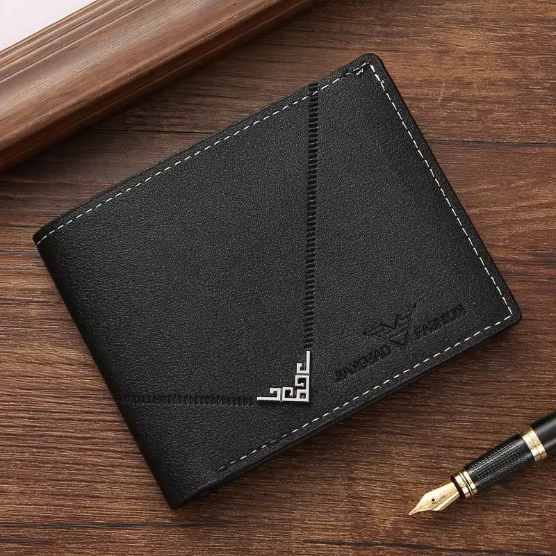 Portefeuille en cuir mince pour hommes