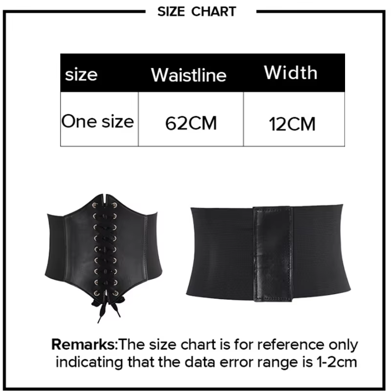 Corset femme gaine amincissante Sexy large ceinture en cuir Cummerbunds sangle ceintures pour femmes taille haute