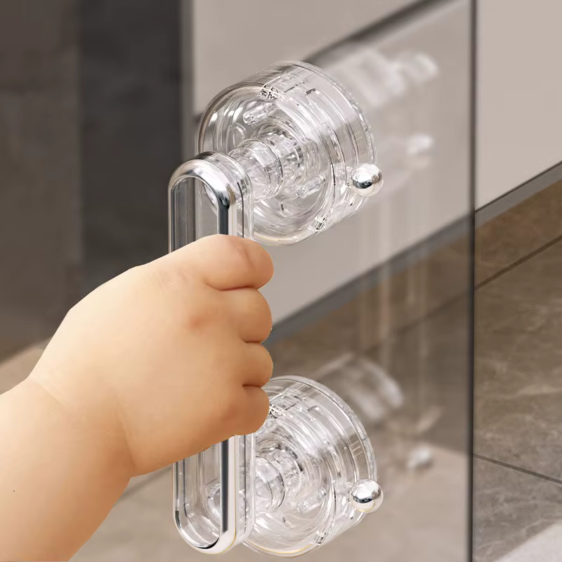 Poignée de porte, de fenêtre, de placard, de réfrigérateur, sans perçage, pour salle de bain, porte coulissante, accroche solide, ventouse, poignée de porte vitrée