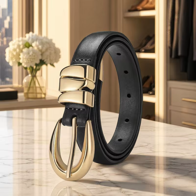 Ceinture en PU ajustée pour femme