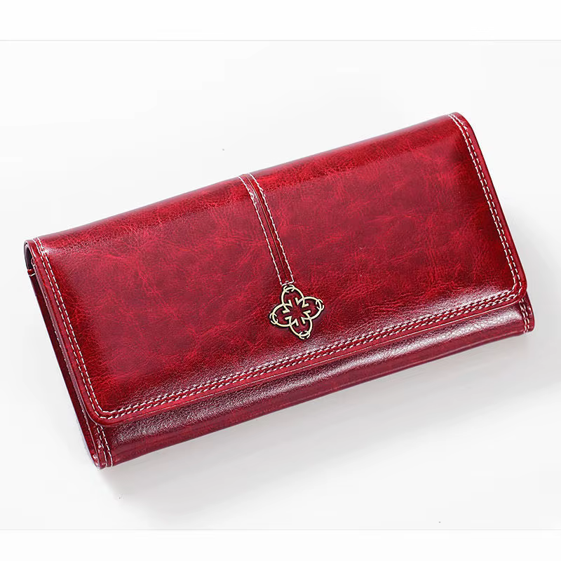 Portefeuille en cuir de luxe pour femme