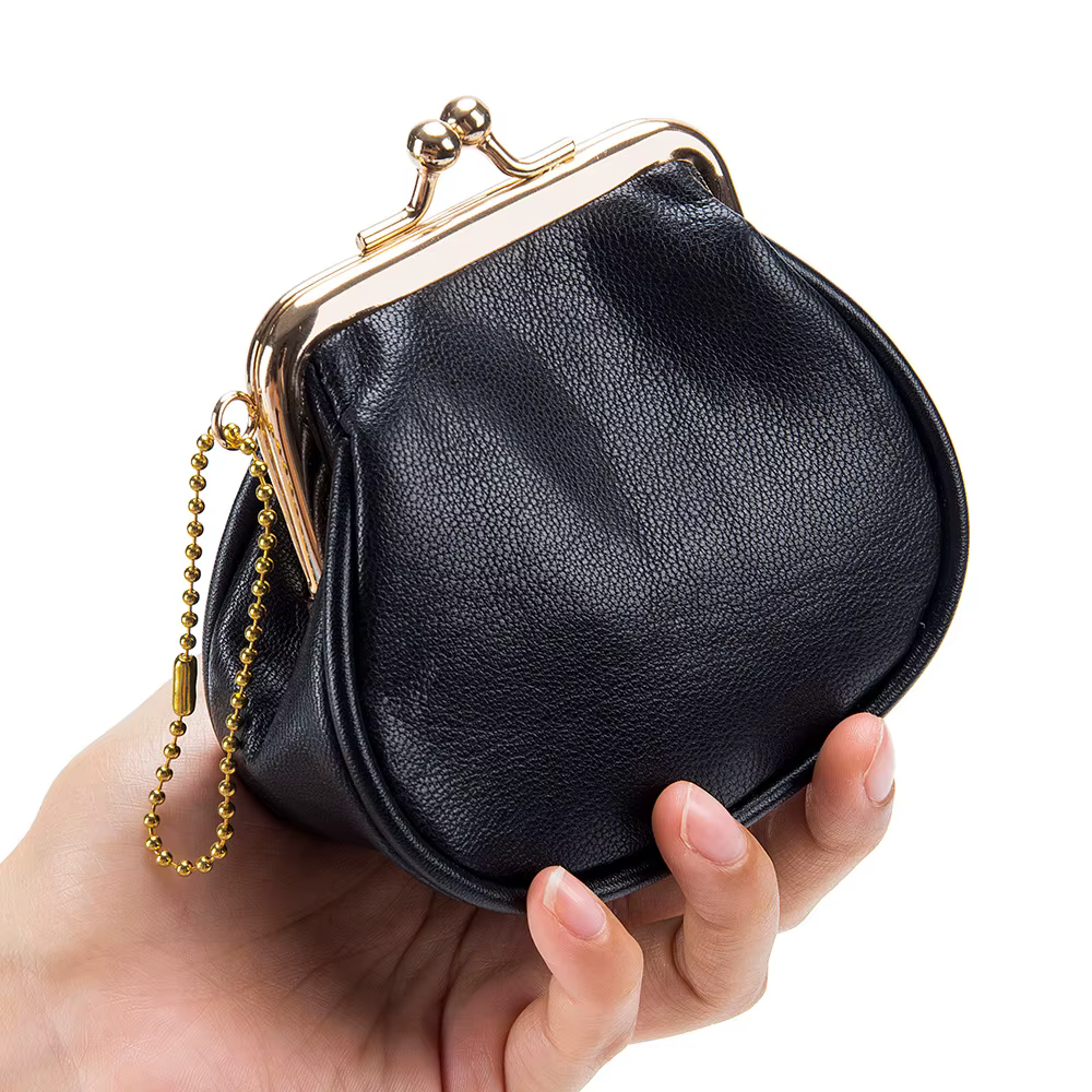 Nouveaux femmes portefeuilles femme en cuir véritable sacs à main mignon Mini moraillon portefeuille mode doux petit peau de vache sac d'argent porte-cartes de monnaie