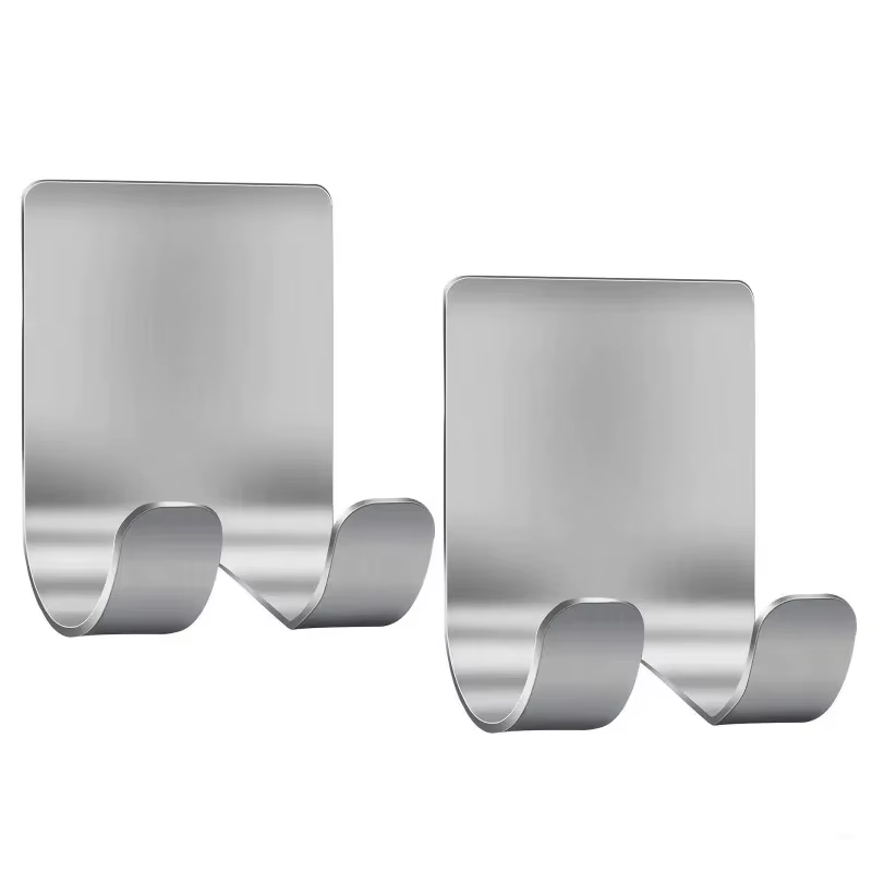 2 pièces porte-rasoir en acier inoxydable hommes rasage rasoir support étagère rasage rasoir support de rangement salle de bain crochet organisateur