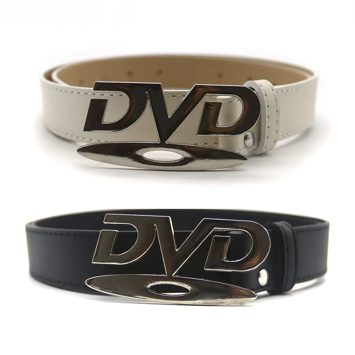 Ceinture unisexe à boucle DVD nostalgique