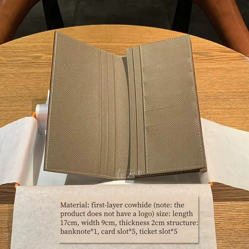 Portefeuille long en cuir de qualité supérieure pour homme