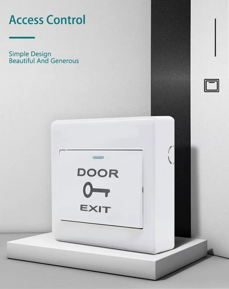 Bouton de sortie avec interrupteur poussoir en plastique de boîte inférieure adapté à toutes sortes de portes