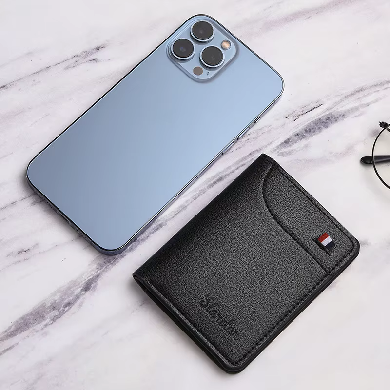 Nouveau Portefeuille Ultra Fin en Cuir PU Souple – Mini Porte-Cartes de Crédit