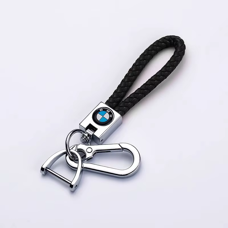 Porte-clés en cuir et métal avec pendentif tressé pour emblème BMW M X1 X2 X3 X5 X4 X6 X7 G30 G20 G32 G11 G12 F40 F30 F20 F10 F34