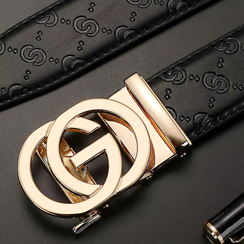 Nouveau mince 34mm hommes d'affaires ceinture formelle en cuir mâle
