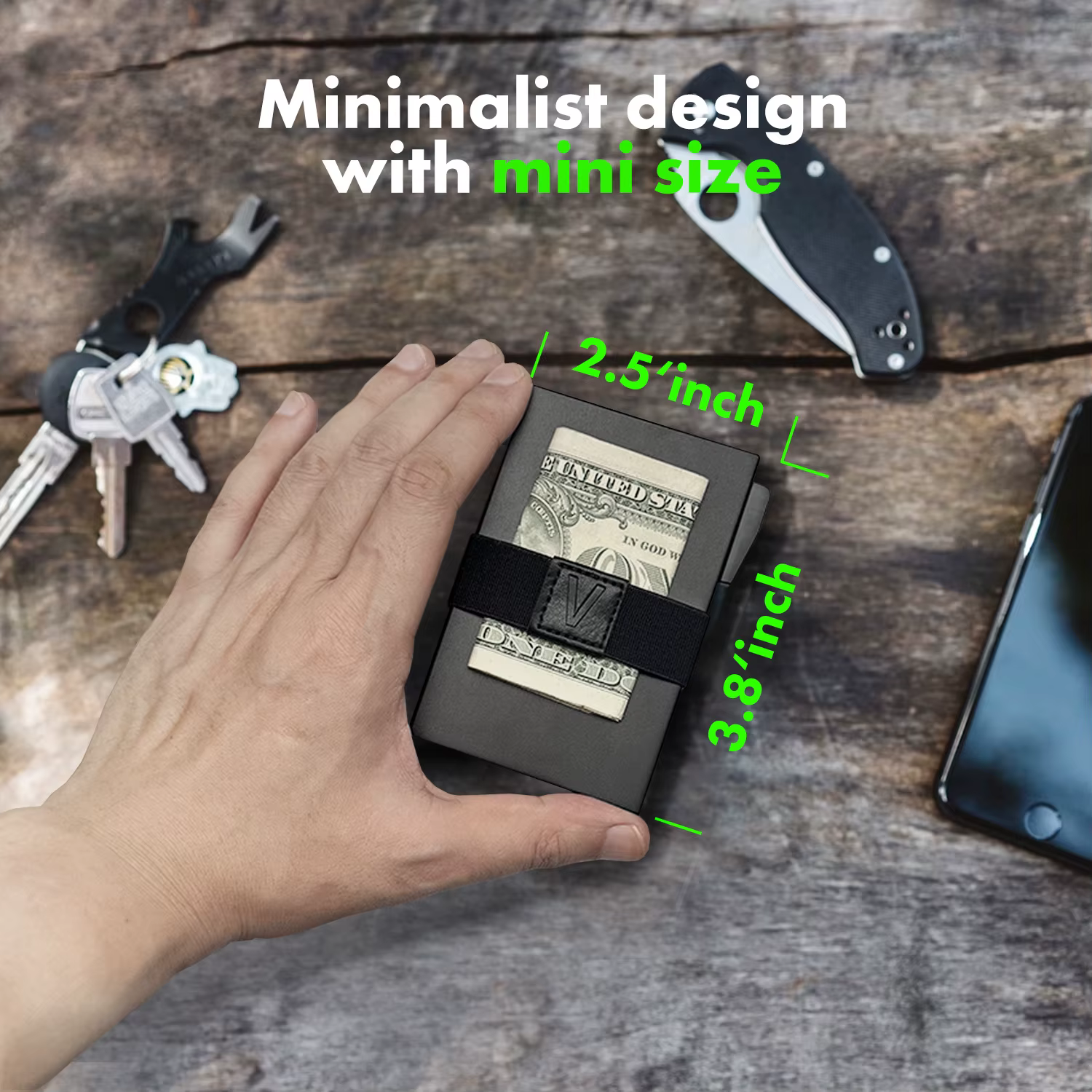 Portefeuille Airtag intelligent pour hommes