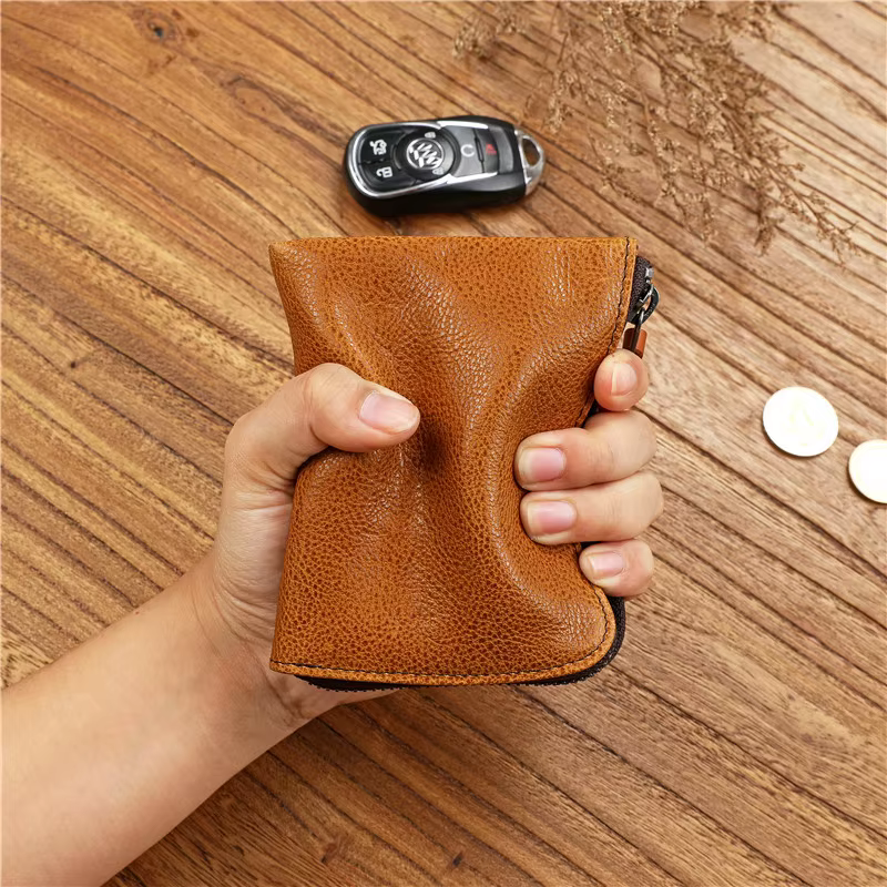 Portefeuille en cuir véritable pour hommes et femmes