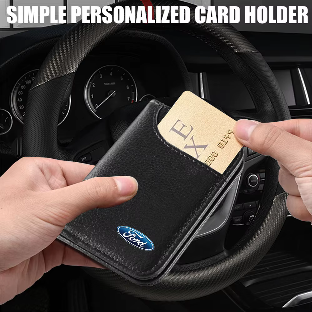 Porte-carte d'identité et permis de conduire portable pour voiture