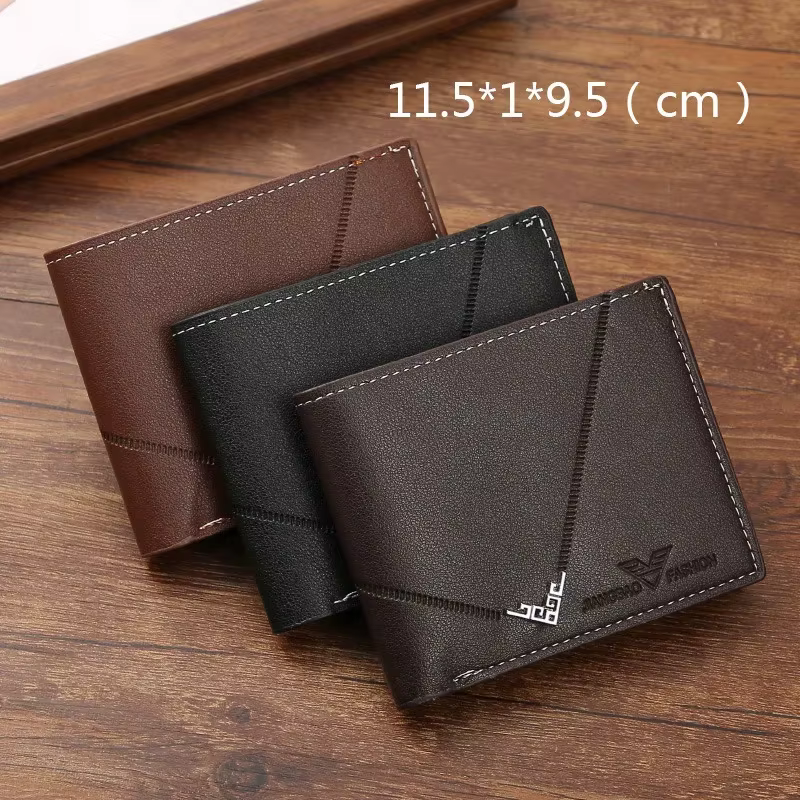 Portefeuille en cuir mince pour hommes