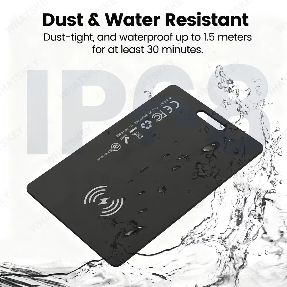 Carte de suivi Google Find My Wallet pour Android - Balise intelligente Bluetooth ultra-fine rechargeable sans fil pour portefeuille et bagages anti-vol