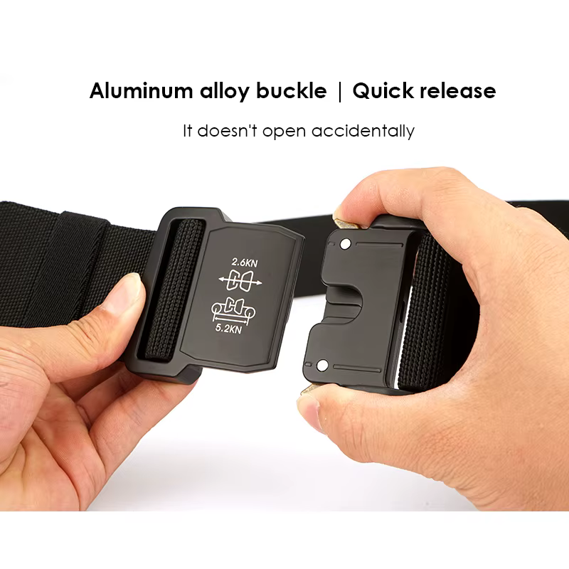 VATLTY 5cm / 2in Ceinture élastique pour hommes Boucle en aluminium
