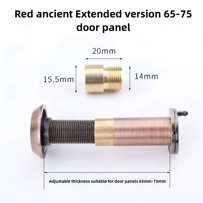 1 PCS Visière de porte 220 degrés avec lentille en verre HD grand angle, œil-magic de sécurité dissimulé, lentille en verre réglable pour quincaillerie de meubles