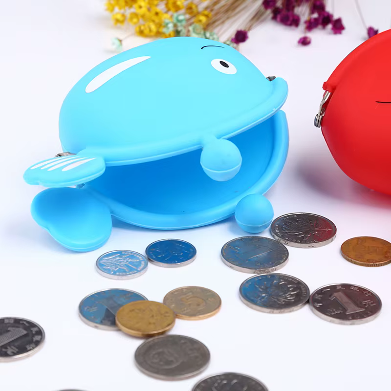 Portefeuille de changement en Silicone de poisson mignon