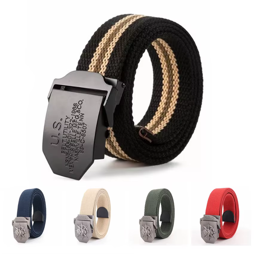 Ceinture jeans ceintures pour homme noir US boucle mode