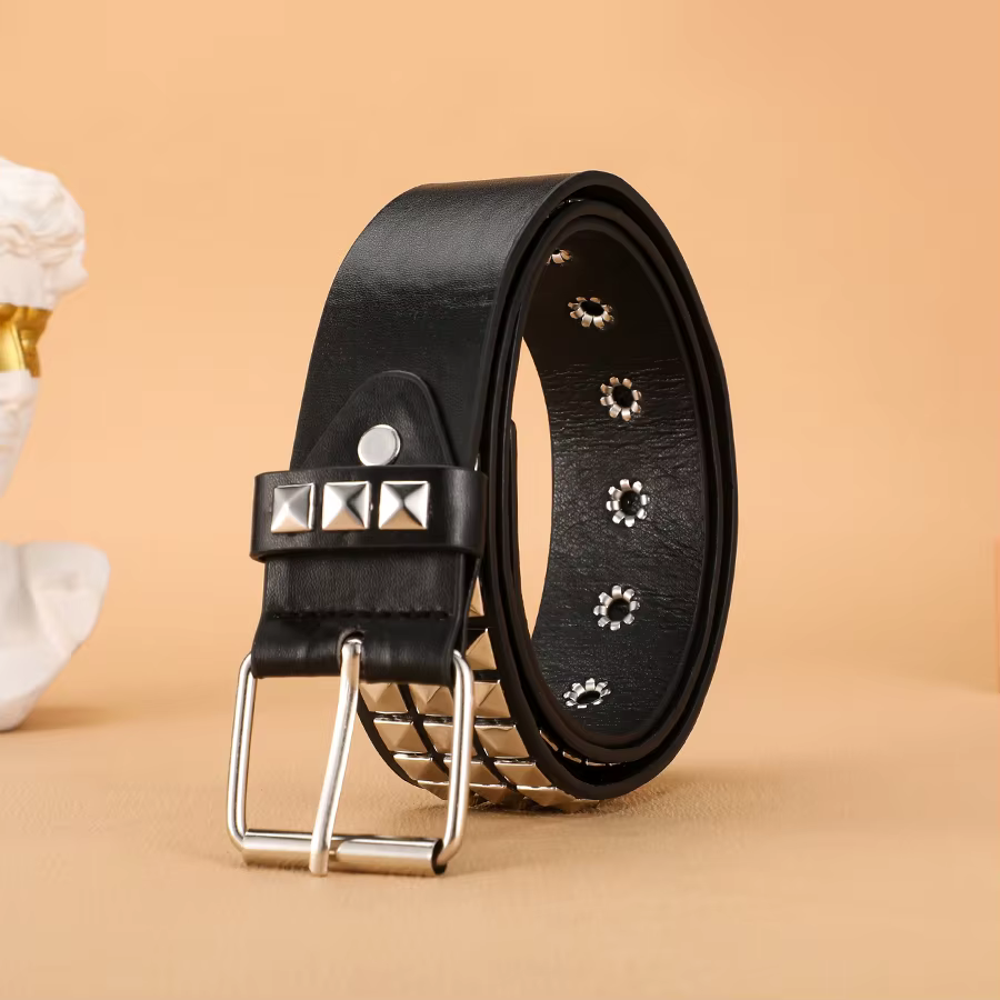 Tendance Rivet ceinture métal lourd